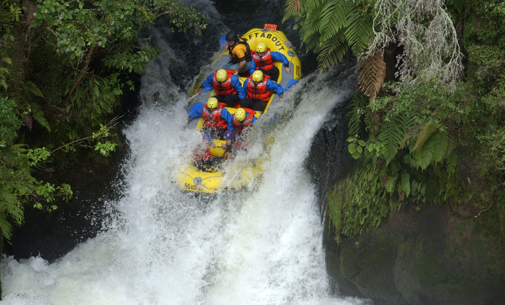 White water rafting in New Zealand's Rotorua